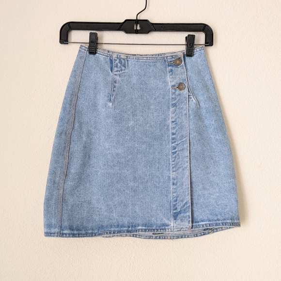 Guess by Marciano Dresses & Skirts - Georges Marciano for Guess Vintage Denim Wrap Skirt Mini 6